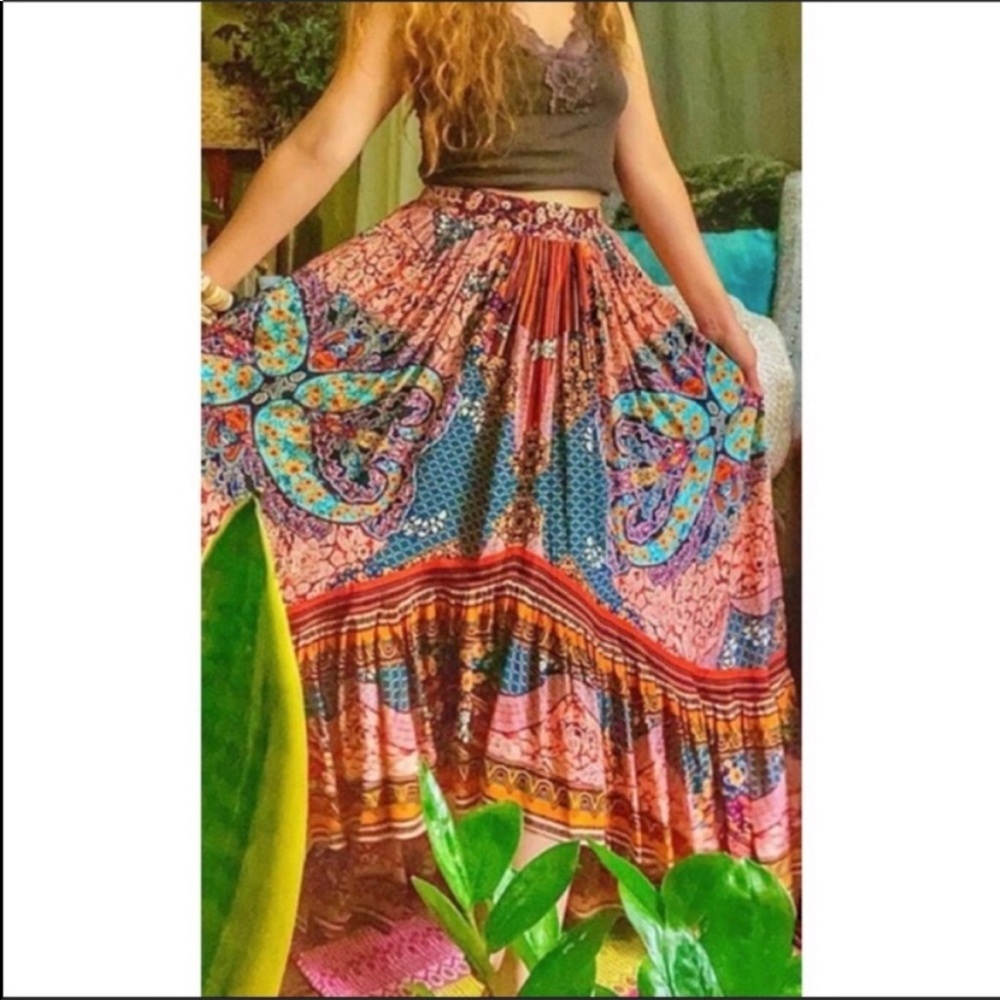 ANTHROPOLOGIE Bhanuni Allaire High Low Maxi Skirt - Picture 3 of 8